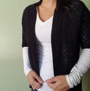 1/4 sleeve crocheted cardigan
